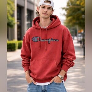 Champion Reverse Weave sweatshirt Hoodie Men M VINTAGE Streetwear Sporty Y2K